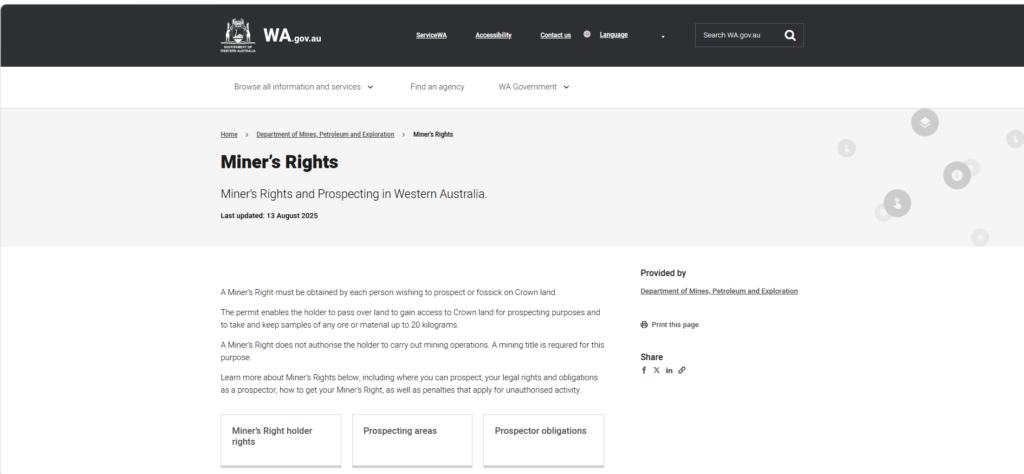 Miner’s Rights — wa.gov.au
