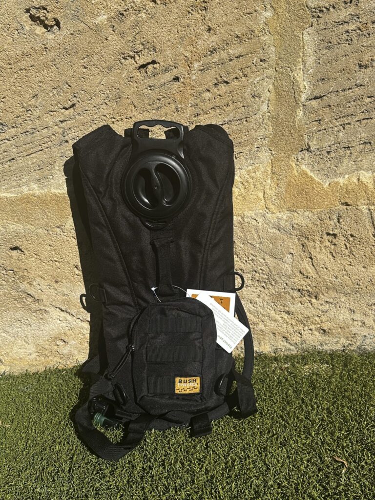 3-litre hydration pack with a pocket for a PLB